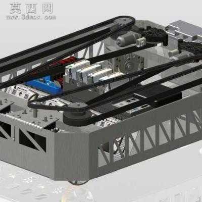 钣金机器人带转弯结构 3D模型