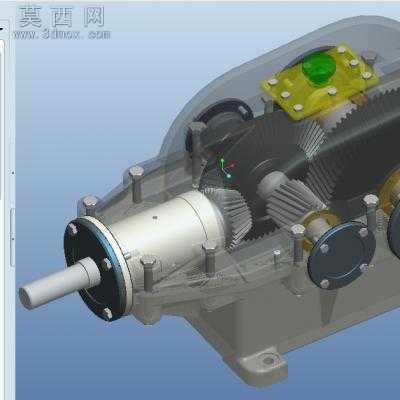 课程设计-二级圆锥圆柱齿轮减速器PROE5.0带仿真源 3D模型