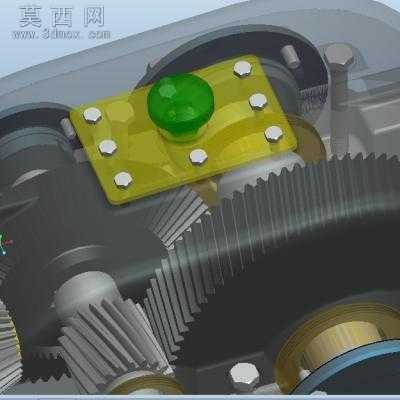课程设计-二级圆锥圆柱齿轮减速器PROE5.0带仿真源 3D模型
