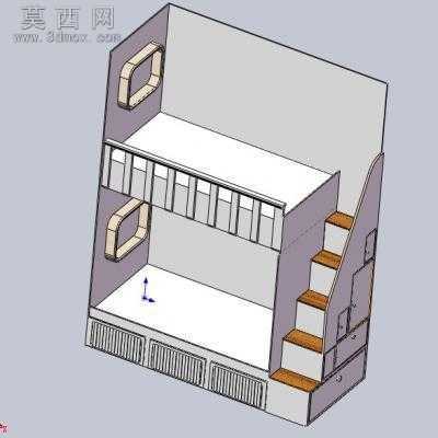 ��¥��˫�㴲 3Dģ��