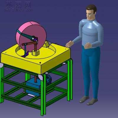 电动推磨 3D模型
