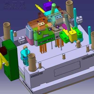 精密注塑模具 3D模型