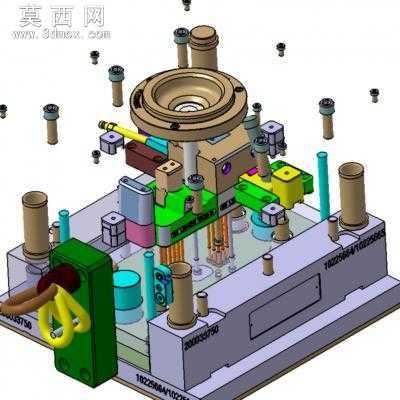 精密注塑模具 3D模型