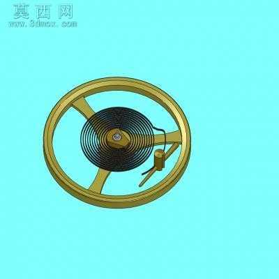 手表摆轮零件机械女表 3D模型