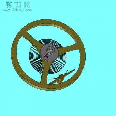手表摆轮零件机械女表 3D模型