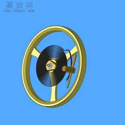 手表摆轮零件机械女表 3D模型
