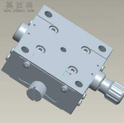 高精度手动角位移台 3D模型