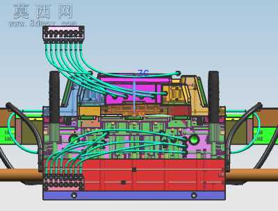 MD-10350复杂模具设计 3D模型