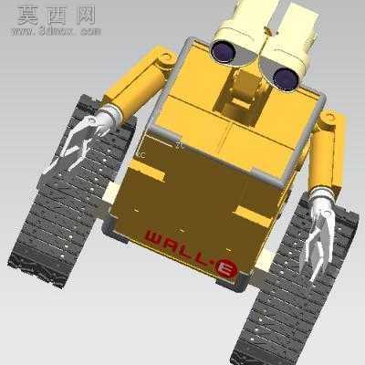 伊娃与瓦力机器人 3D模型