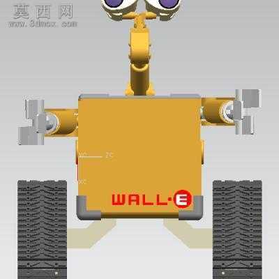 伊娃与瓦力机器人 3D模型