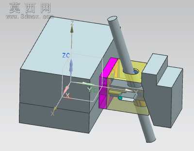 带全螺纹的产品 分模 3D模型