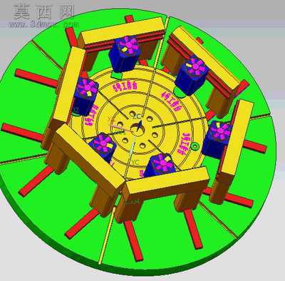 六工位联动组合冲床 3D模型