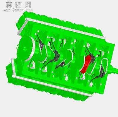 12缸发动机 3D模型