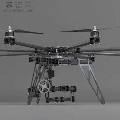 八旋翼飞机 3D模型