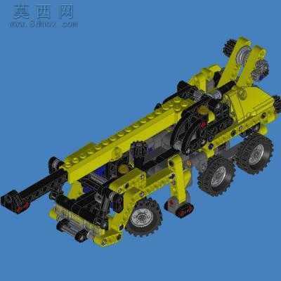 LEGO乐高机械组小型移动起重机8067三维图纸 3D模型