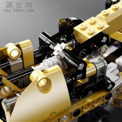 LEGO乐高机械组小型移动起重机8067三维图纸 3D模型