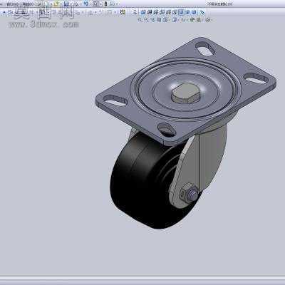 刹车脚轮 3D模型