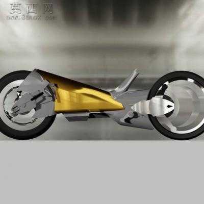 3轮胎概念摩托 3D模型中望3D设计,Z3