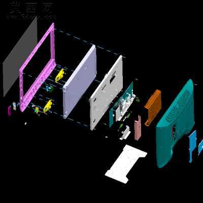 20Ӣ�綫֥LCD��ʾ�� 3Dģ��