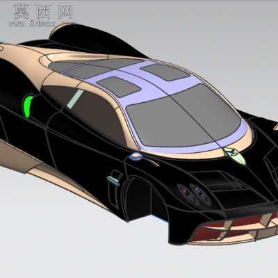 轿车模型 3D模型设计,