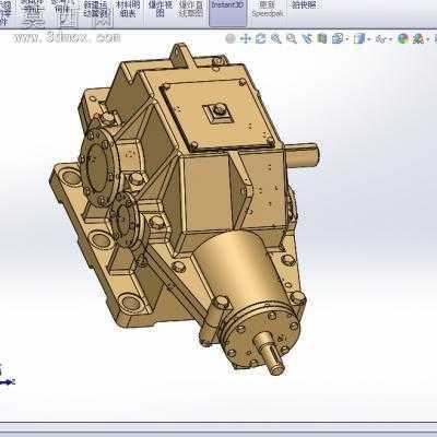 二级变速箱 3D模型