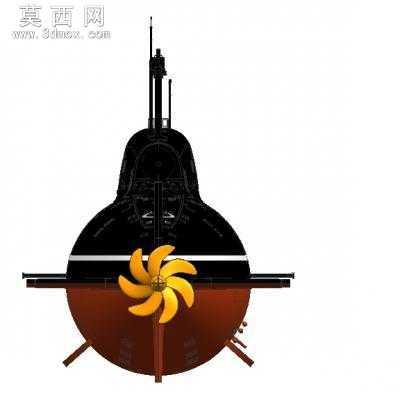 阿库拉潜艇 3D模型