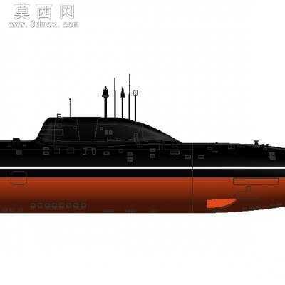 阿库拉潜艇 3D模型