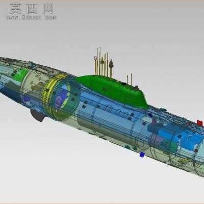 阿库拉潜艇 3D模型