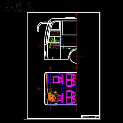 长途客车总布置全套cad图 CAD图纸