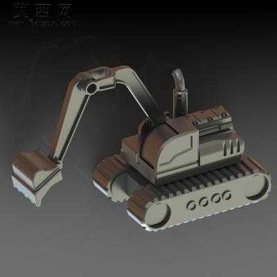 挖掘机 3D模型中望3D设计,Z3