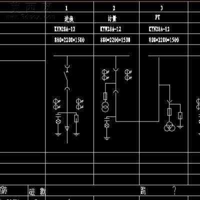 KYN28A-12��ѹһ��ϵͳͼ CADͼֽ
