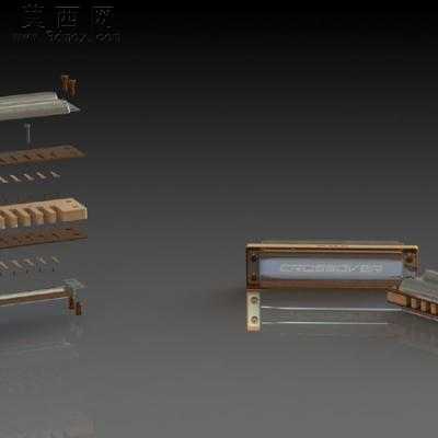 口琴 3D模型