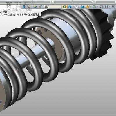 减振器 3D模型中望3D设计,Z3