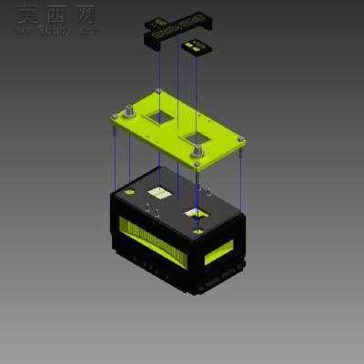 蓄电池外壳 3D模型