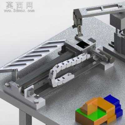 零件加工流水线零件分类工位 3D模型