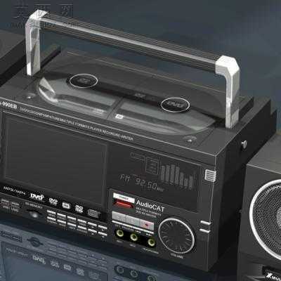 多媒体播放机收音机DVDAUX音响 3D模型