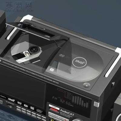 多媒体播放机收音机DVDAUX音响 3D模型
