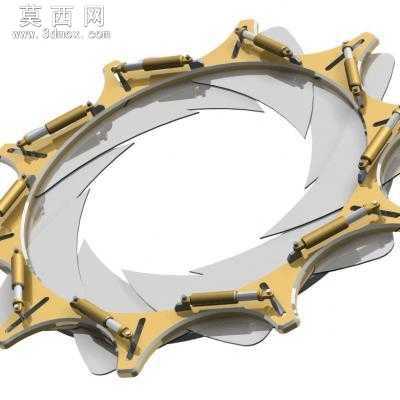 虹膜机构 3D模型,FBX