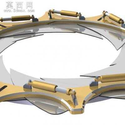 虹膜机构 3D模型,FBX