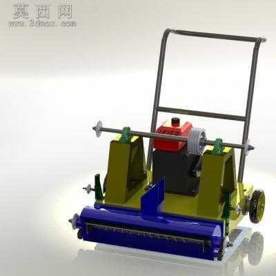 小型手推式清雪车 3D模型