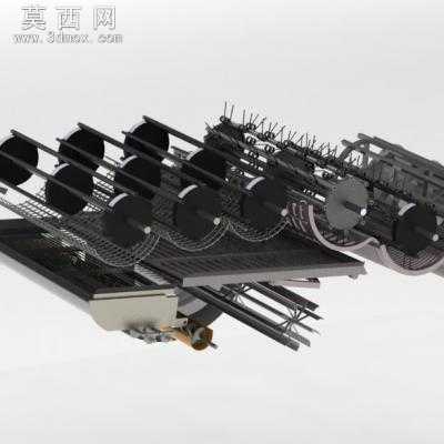 花生联合收割机 3D模型