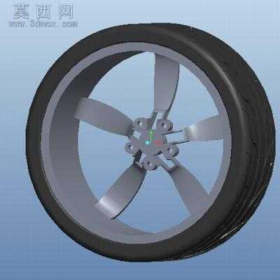 D20车轮胎 3D模型
