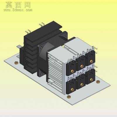 带风扇热阱 3D模型