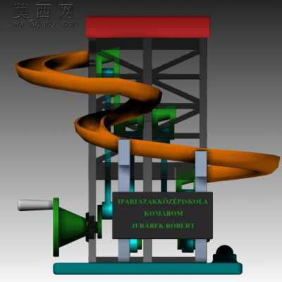 滚动的球装置 3D模型,FBX