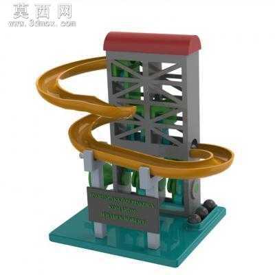 滚动的球装置 3D模型,FBX