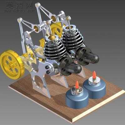 斯特林发动机 3D模型
