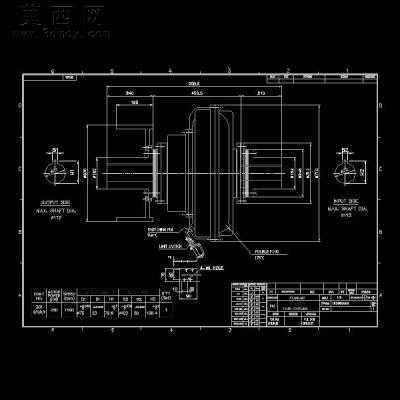 CKDMBW型液力耦合器外形图4张 CAD图纸