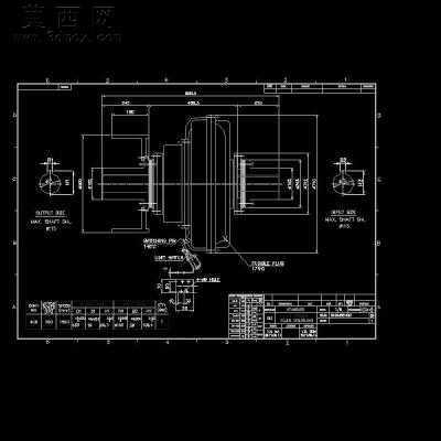 CKDMBW型液力耦合器外形图4张 CAD图纸