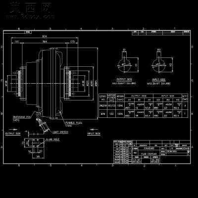CKDMBW型液力耦合器外形图4张 CAD图纸