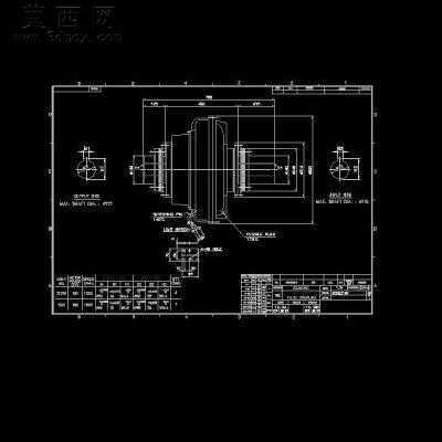 CKDMBW型液力耦合器外形图4张 CAD图纸